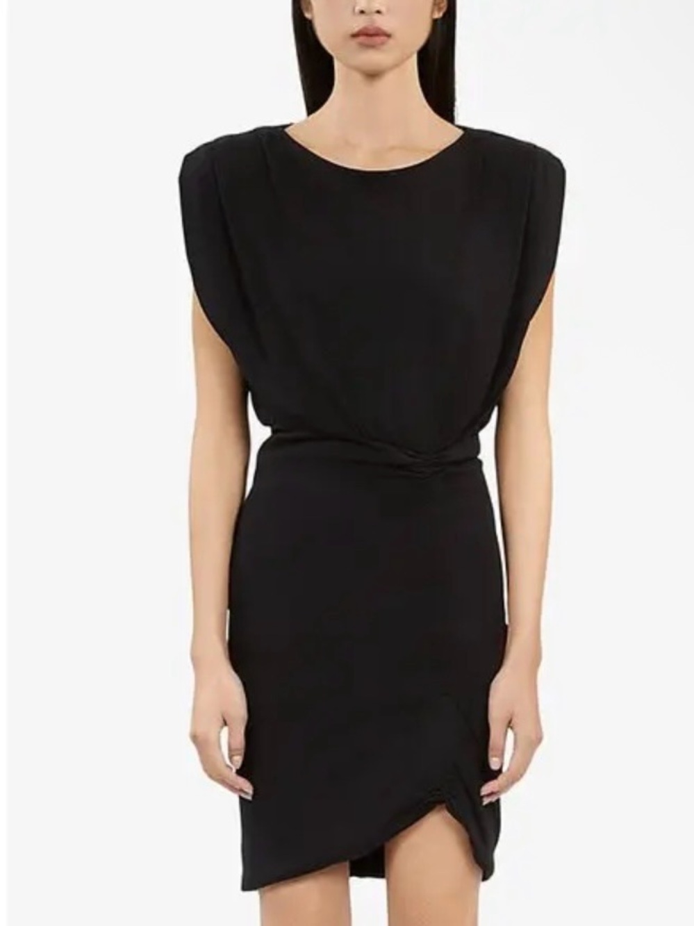 THE KOOPLES Black Women's Twist-Waist Mini Dress NWT Size French 2 MSRP$395